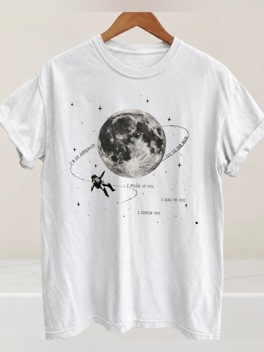 Noah Kahan Space Moon & Astronaut Album Graphic Tee